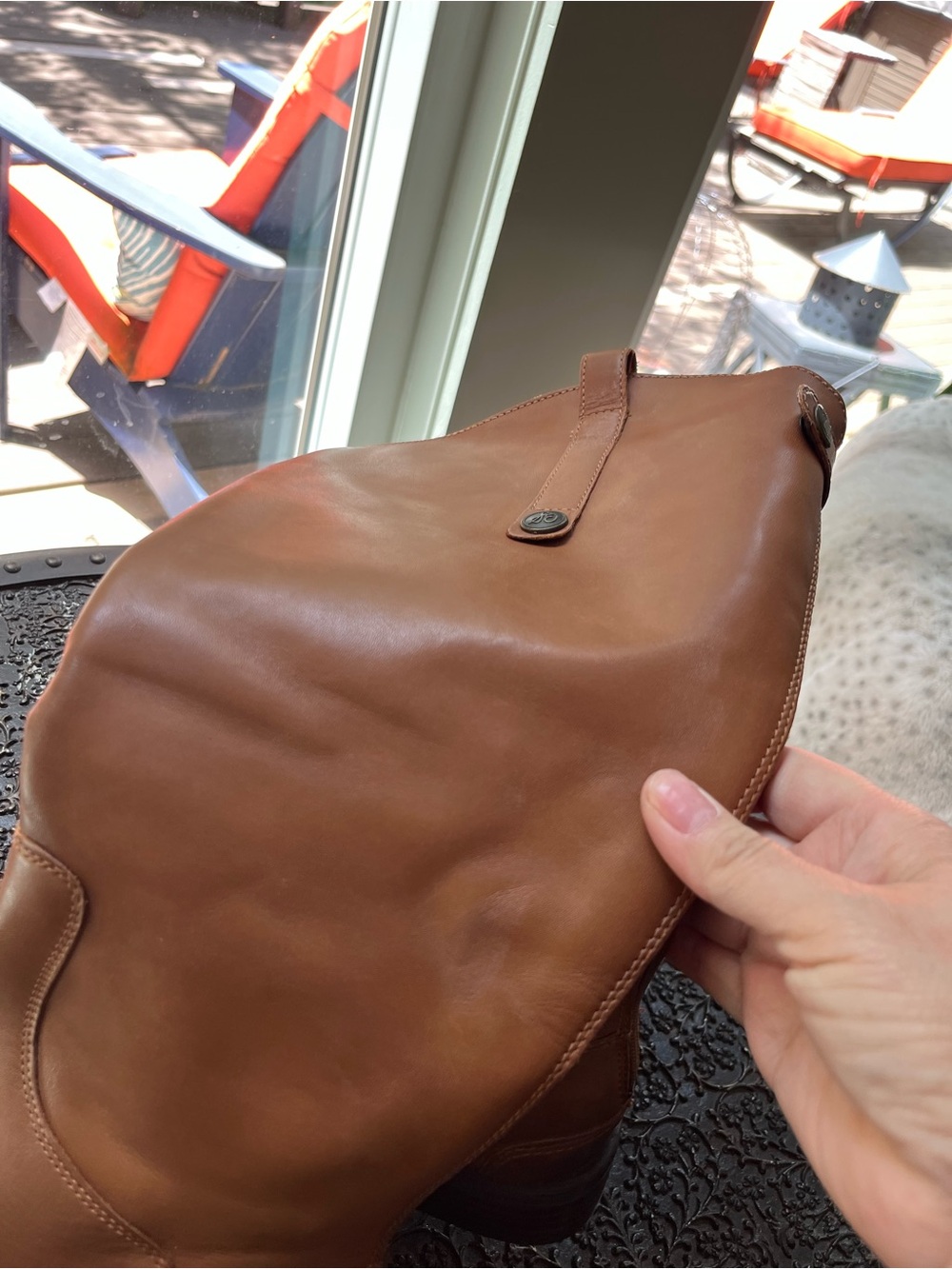 SAM EDELMAN PENNY RIDING BOOTS IN WHISKEY LEATHER 6.5 - Picture 13 of 16